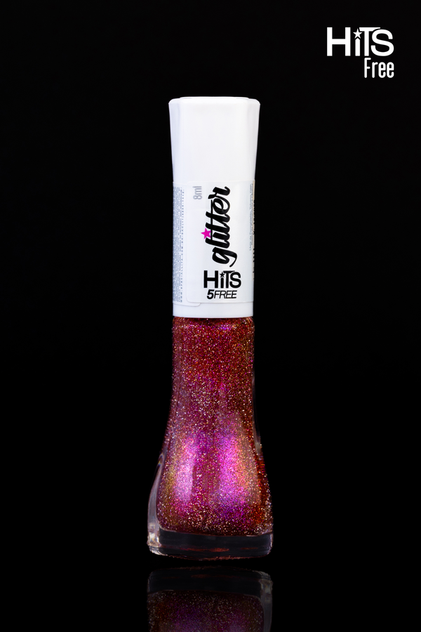 Esmalte Hits Diamante Glitter Multichrome Legado Pink